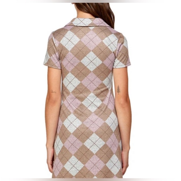 Dual Nature Knit Argyle Polo Dress Color Sage Sz M never worn perfect condition - Picture 2 of 6